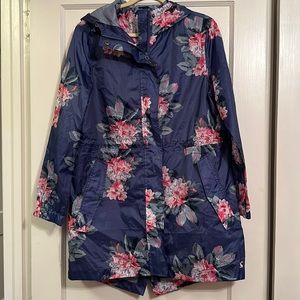 Joules Blue Floral raincoat sz 8